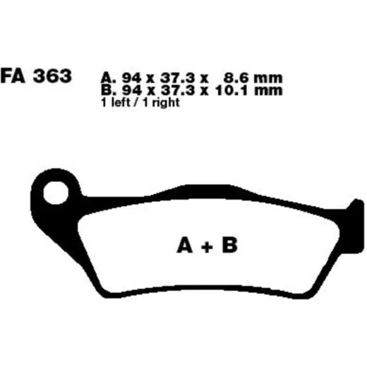 Brake pads std ebc FA363