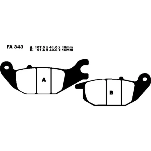 Brake pads sintered hh ebc FA343HH
