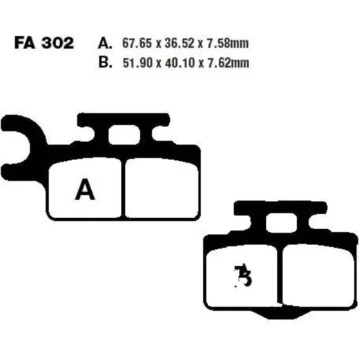 Brake pads std ebc FA302TT