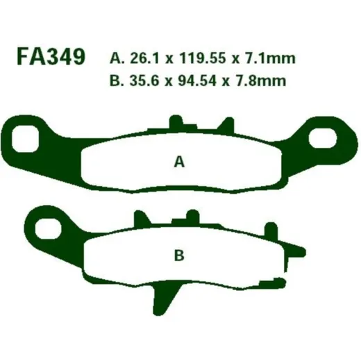 Brake pads sintered r ebc FA349R