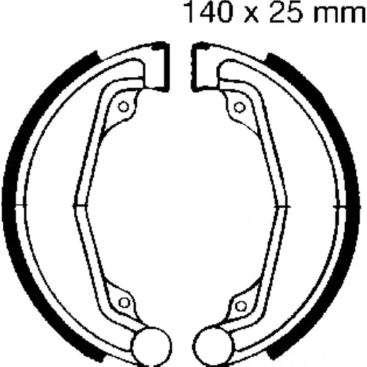 Brake shoes inc springs ebc H312