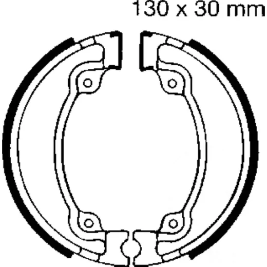 Brake shoes inc springs ebc H318
