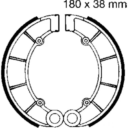 Brake shoes inc springs ebc H320
