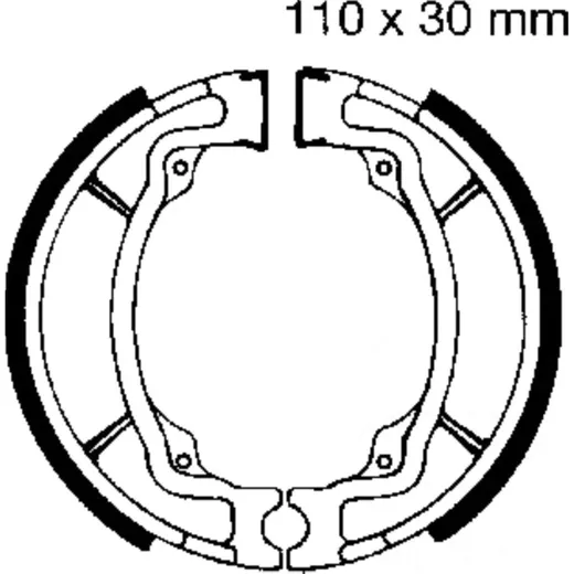 Brake shoes inc springs ebc S603