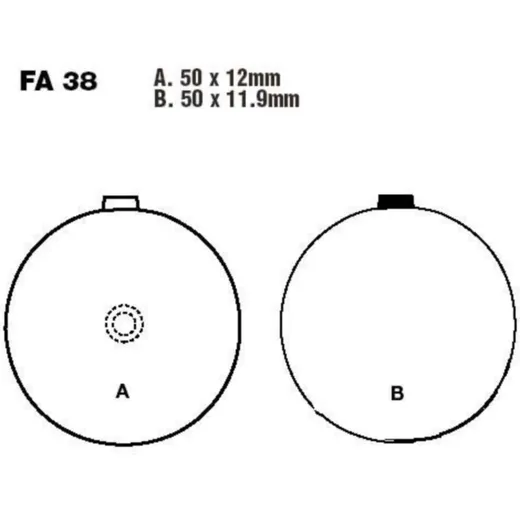 Brake pads std ebc FA038