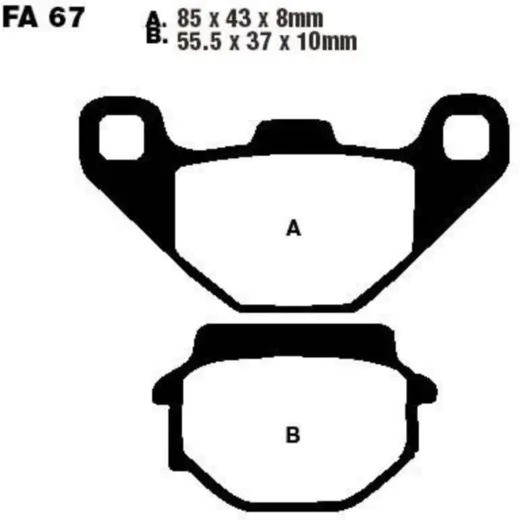Brake pads sintered hh ebc FA067HH