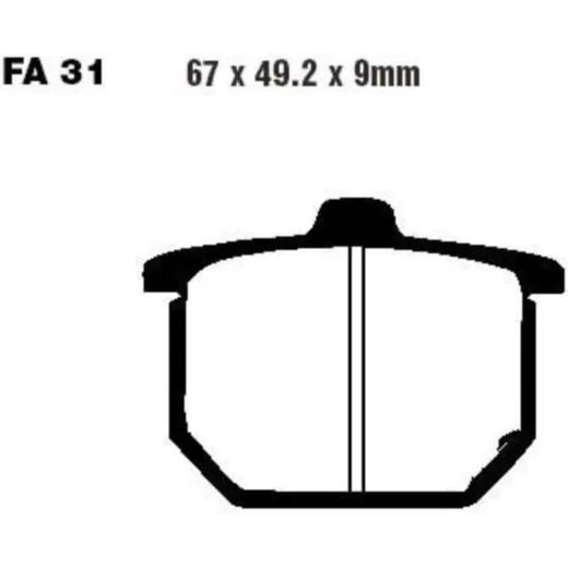 Brake pads std ebc FA031