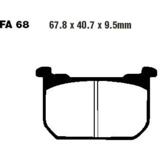 Brake pads sintered hh ebc FA068HH