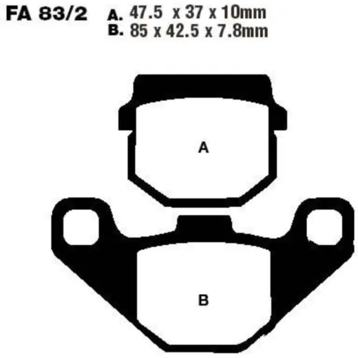 Brake pads std ebc FA0832TT
