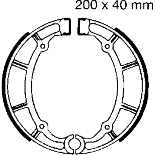 Brake shoes inc springs ebc Y515