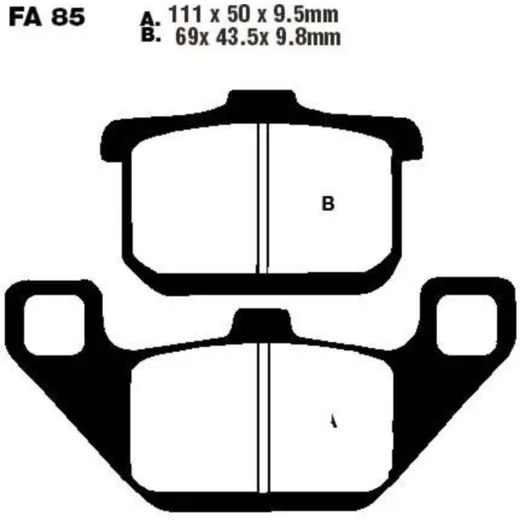 Bremsbeläge Bremsklotz Sinter HH EBC FA085HH
