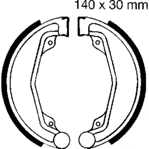 Brake shoes inc springs ebc H309
