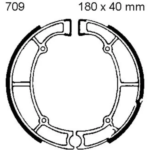 Brake shoes inc springs ebc K709
