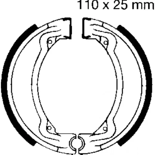 Brake shoes inc springs ebc Y504