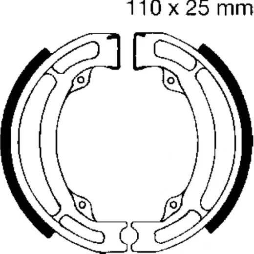 Brake shoes inc springs ebc S604