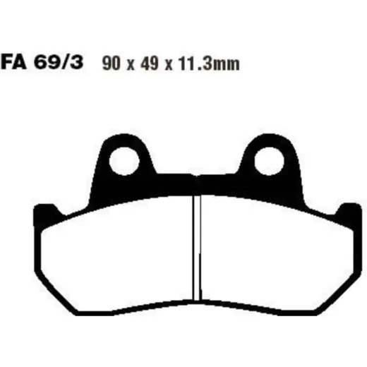 Brake pads sintered hh ebc FA0693HH