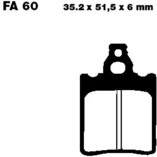 Brake pads std ebc FA060