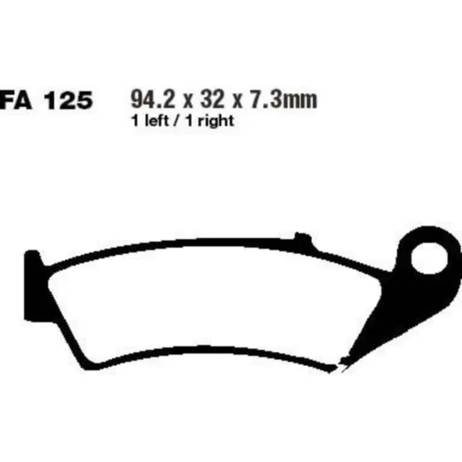 Brake pads std ebc FA125TT