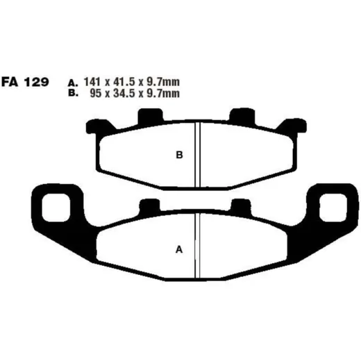 Brake pads sintered hh ebc FA129HH