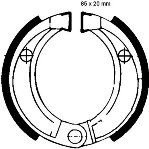 Bremsbacken ohne Feder EBC H338