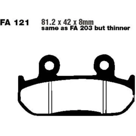 Brake pads sintered hh ebc FA121HH
