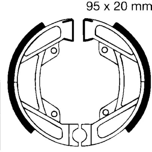 Brake shoes inc springs ebc H334