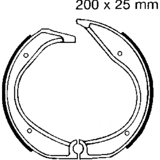 Brake shoes exc springs ebc 861