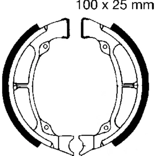Brake shoes inc springs ebc S601