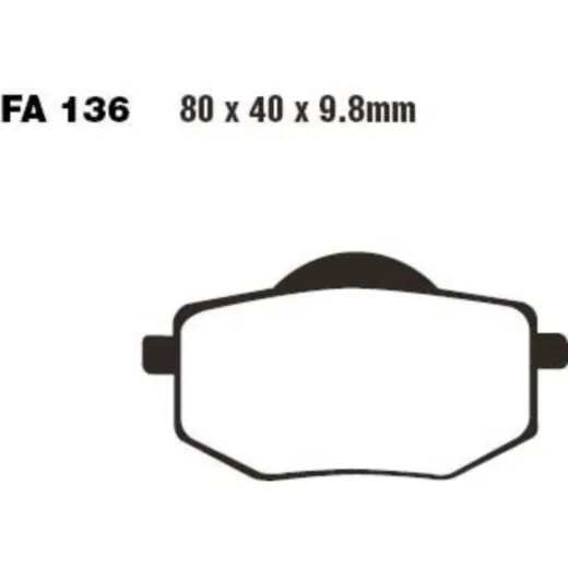 Brake pads std ebc FA136