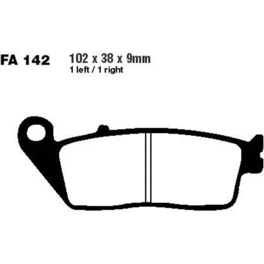 Brake pads scooter sintered hh ebc SFA142HH