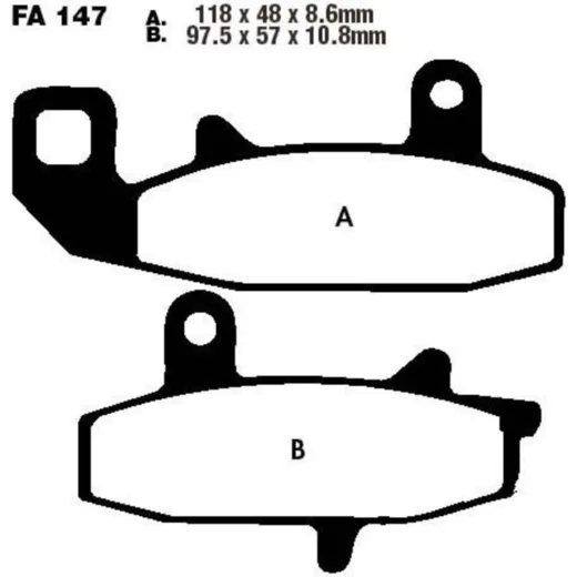 Brake pads std ebc FA147