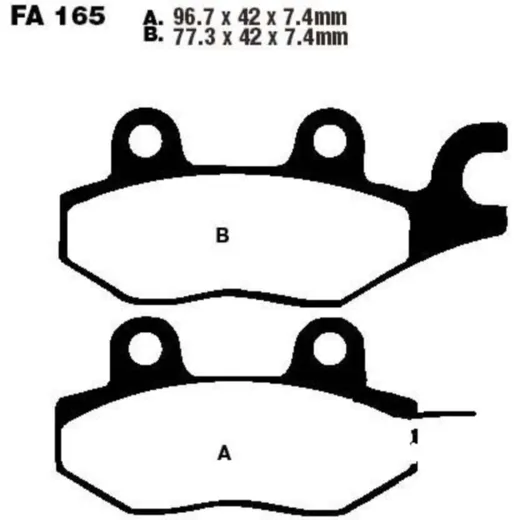 Brake pads std ebc FA165TT