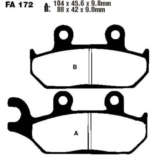 Brake pads std ebc FA172TT