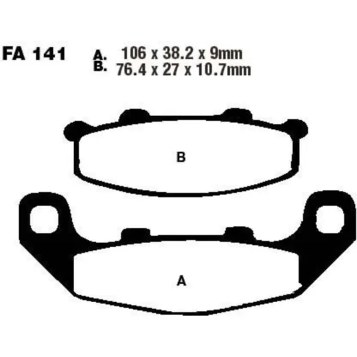 Bremsbeläge Bremsklotz Standard EBC FA141