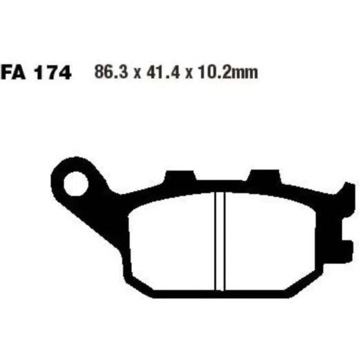 Brake pads sintered hh ebc FA174HH