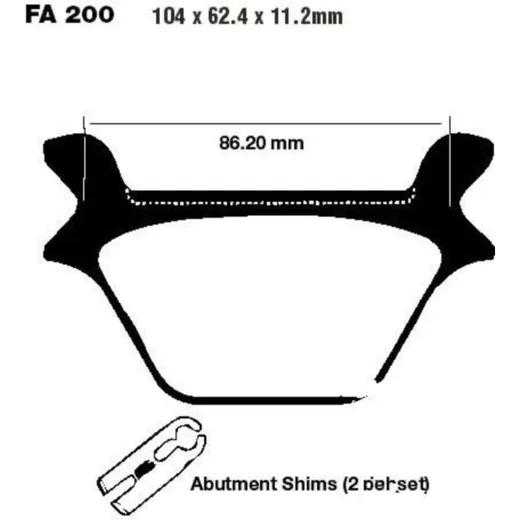 Bremsbeläge Bremsklotz Standard EBC FA200