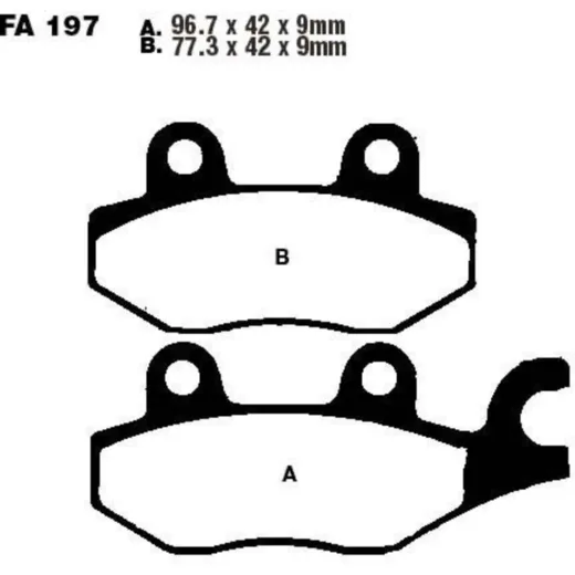 Brake pads carbon scooter ebc SFAC197