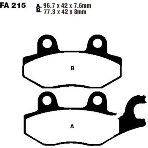 Brake pads sintered hh ebc FA215HH