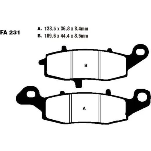 Brake pads sintered hh ebc FA231HH
