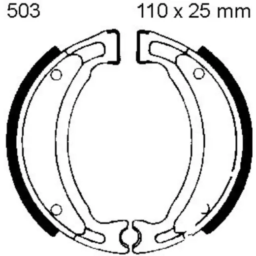 Bremsbacken mit Feder EBC Y503