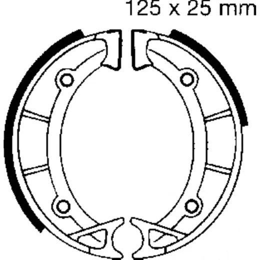 Brake shoes rear excluding springs ebc 805