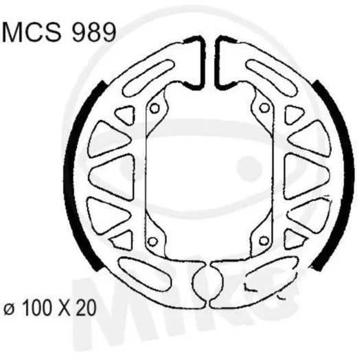 Bremsbacken mit Feder TRW MCS989