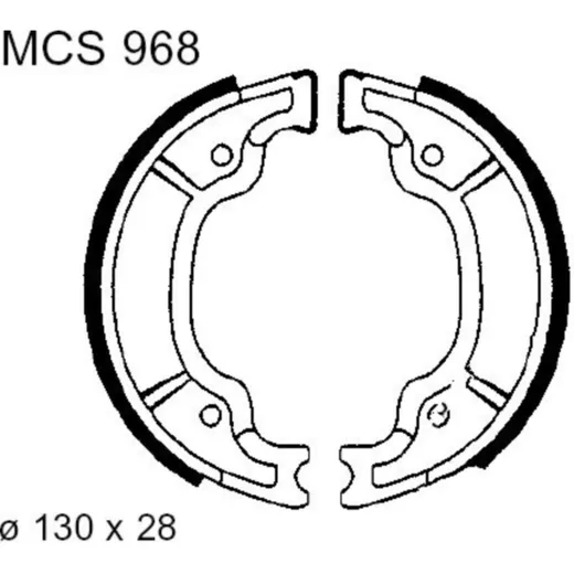 Brake shoes inc springs trw MCS968