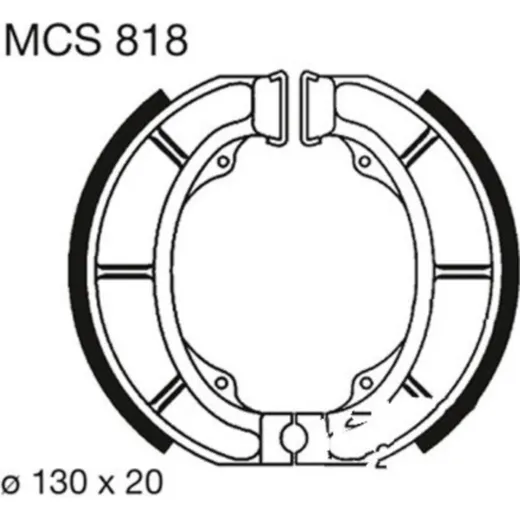 Brake shoes inc springs trw