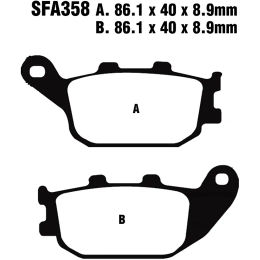 Brake pads sint EBC sfa358hh for: Honda NSS