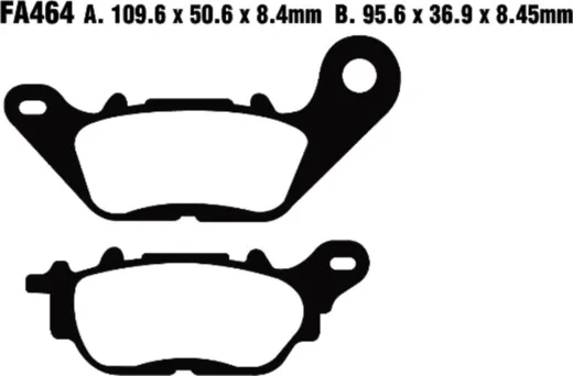 Bremsklotz Standard Scooter EBC passend für: Yamaha GPD, MWS, XC, MBK Ocito