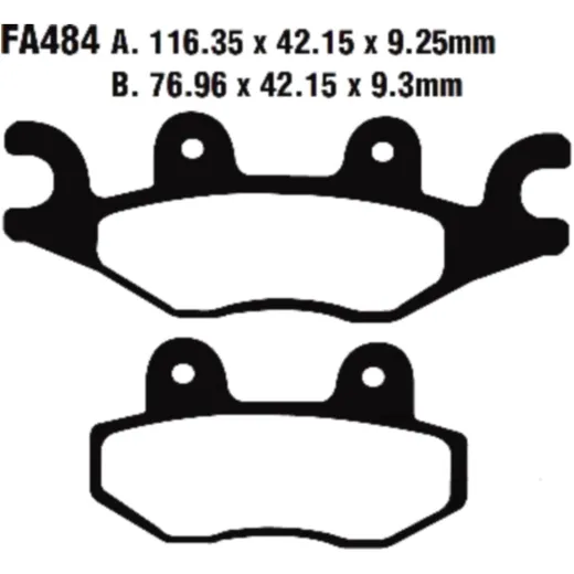 Brake pads scooter EBC for: TGB X - Motion