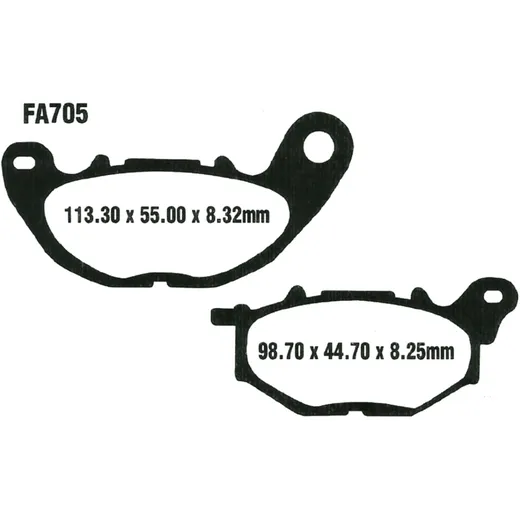 Bremsklotz Carbon Scooter EBC passend für: Yamaha CZD, YP
