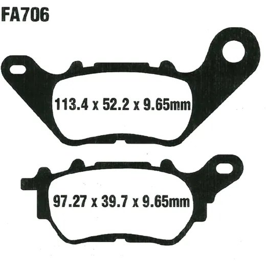 Bremsklotz Standard Scooter EBC passend für: Yamaha CZD, YP, MWD