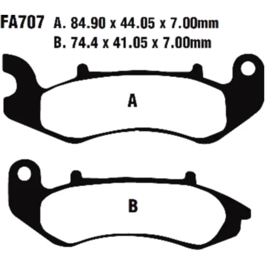 Brake pads scooter EBC for: Benelli BN, Leoncino, KSR - Moto Sirion
